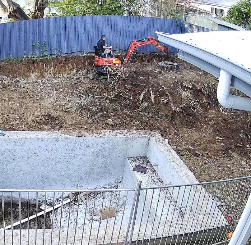 Before retaining wall construction Tarragindi QLD
