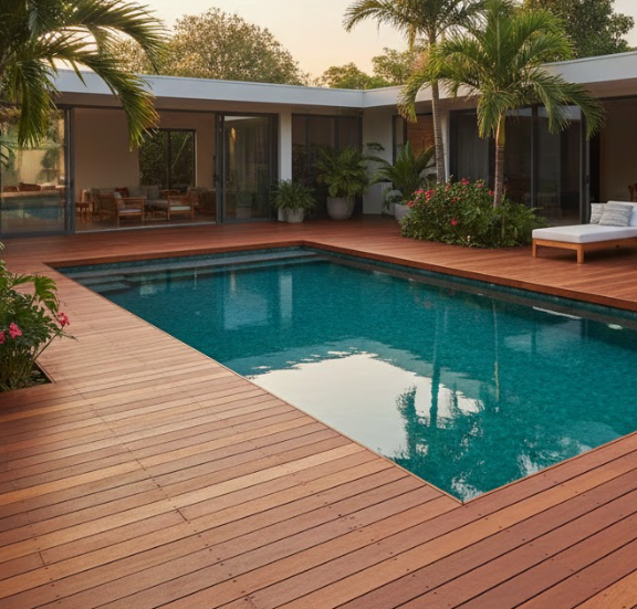 Timber pool decking Chelmer QLD