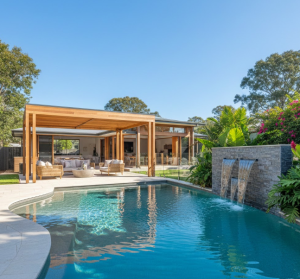 Swimming pool landscaping Holland Park QLD