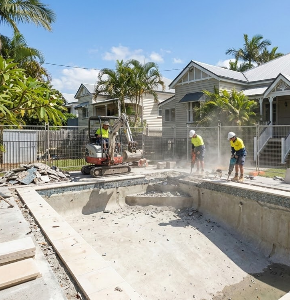 Swimming pool renovation Wooloowin QLD