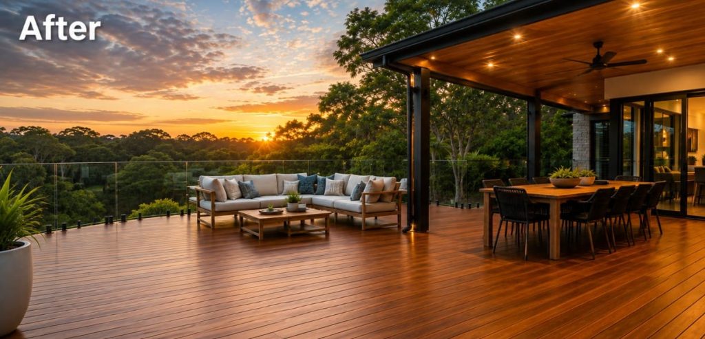 After deck building Brisbane