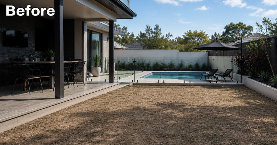 Before artificial grass installation Brisbane