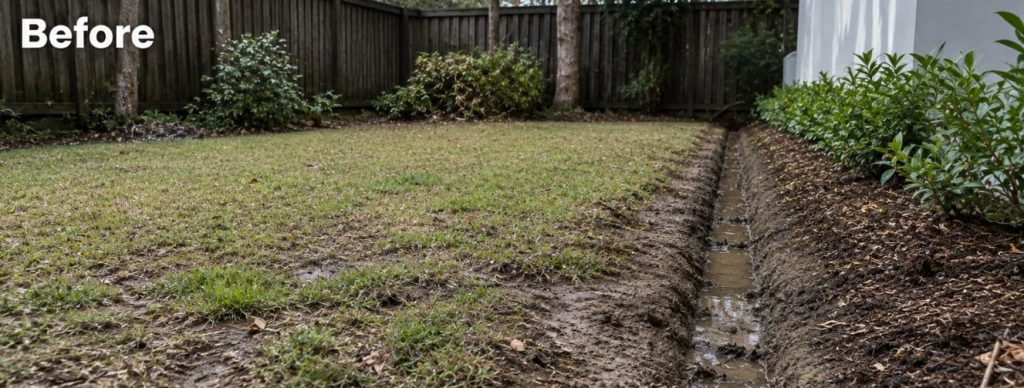 Before irrigation and drainage Brisbane