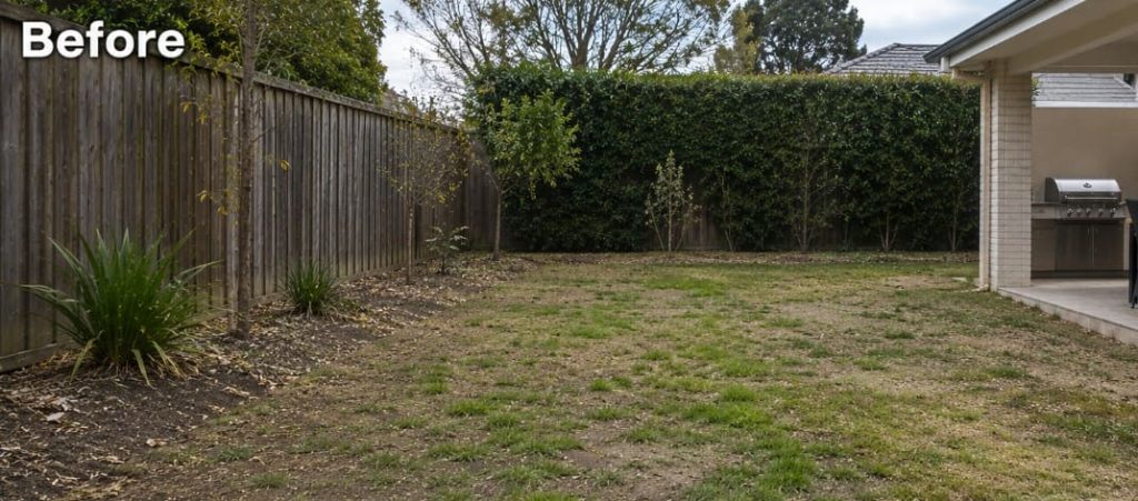 Before landscaping and softscape services Brisbane